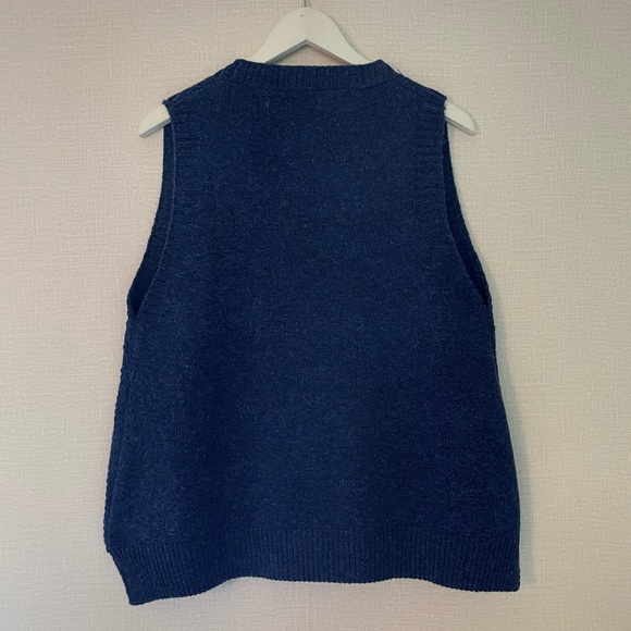 Sweater Vest, Pull-over, Boxy, Oversized, Nubby Weave, Warm Royal Blue, … - Picture 8 of 11